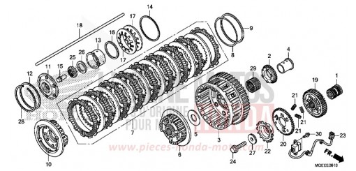 CLUTCH (VFR1200F) VFR1200FF de 2015